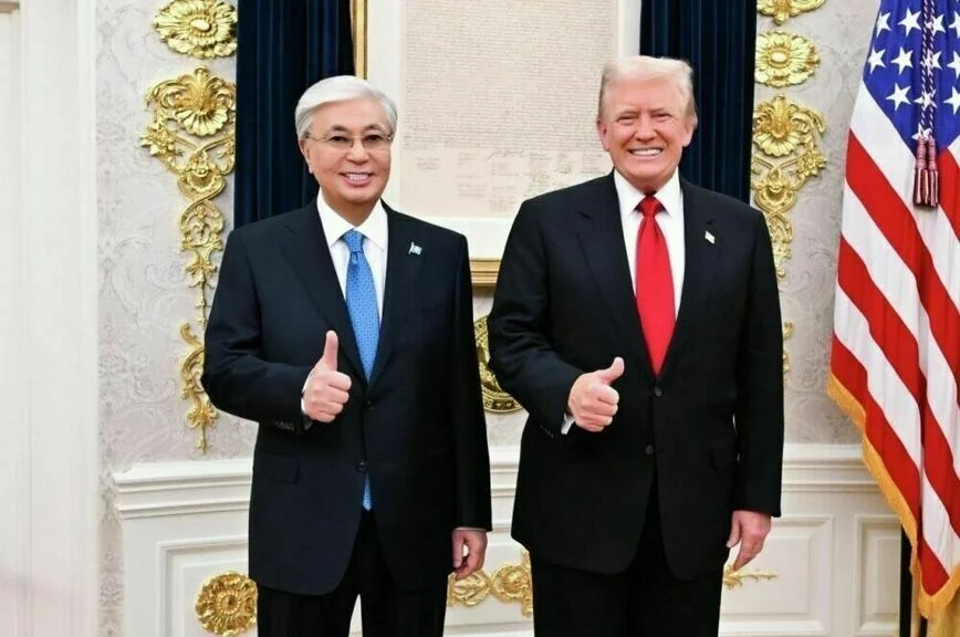 Касым-Жомарт Токаев (слева) и Дональд Трамп