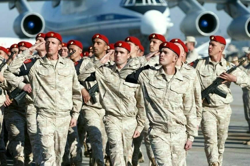 Отряд военной полиции на авиабазе Хмеймим в Сирии