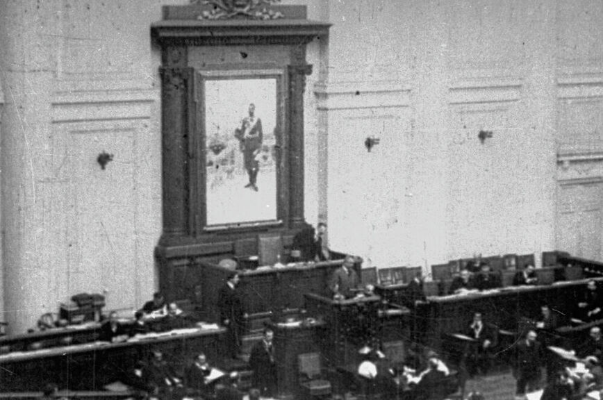 Заседание Государственной Думы в Таврическом дворце, 1917 год