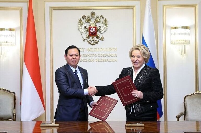 Встреча Председателя Совета Федерации с Председателем Совета представителей регионов Республики Индонезии.
