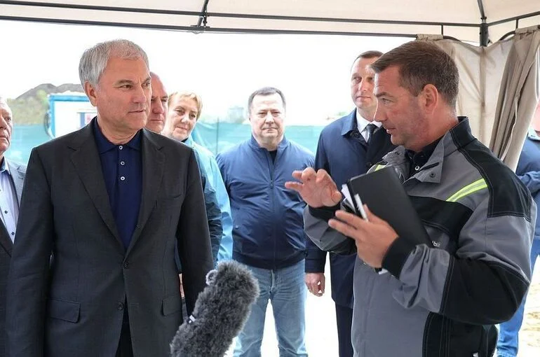 Володин посетил строительную площадку Парка покорителей космоса имени Юрия Гагарина