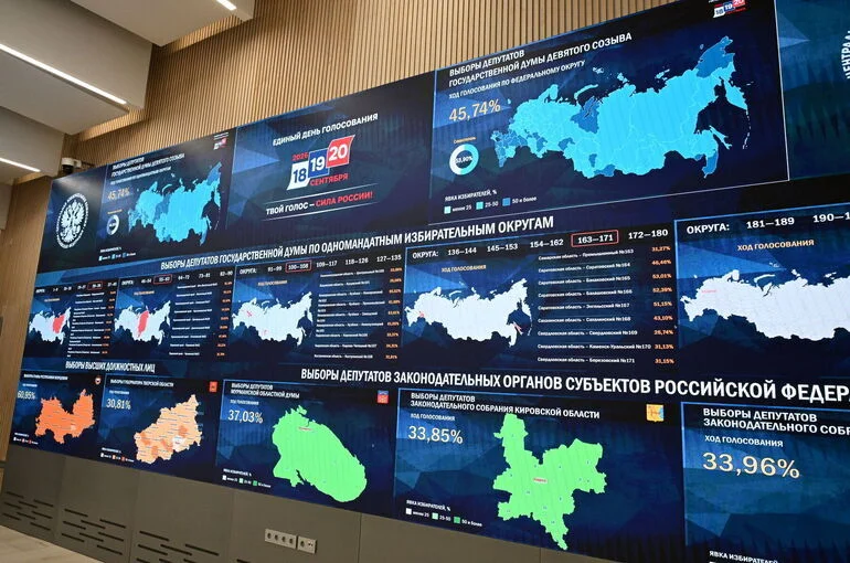 Явка на выборах по России составляет 48,27%